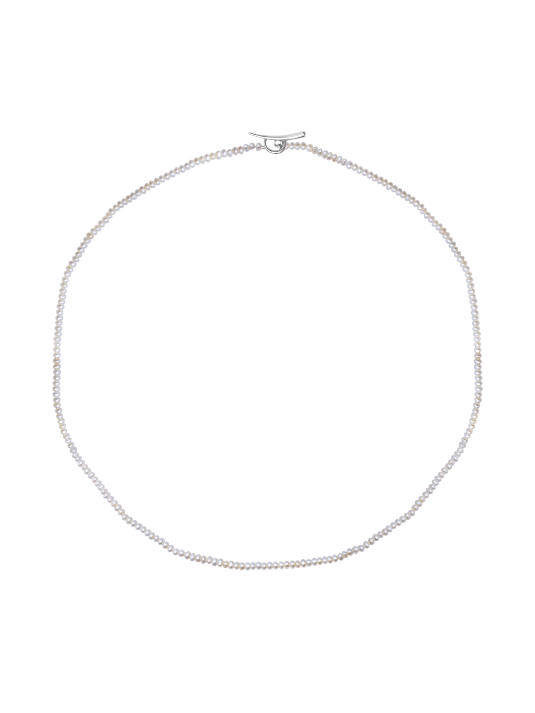 Pearl Necklace with Tusk Clasp